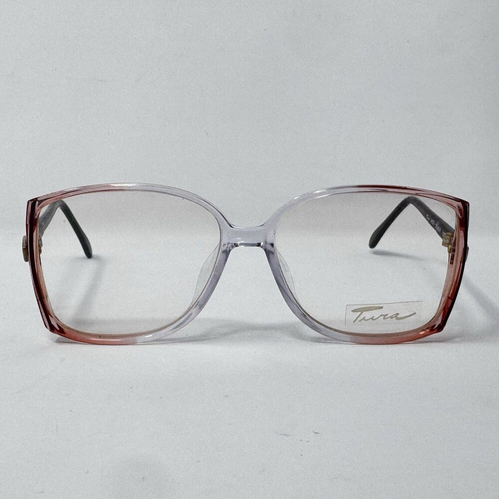 Tura Mod 308 BUR Vintage 1970s-80s Burgundy Clear Eyeglass Frames 51-14-120